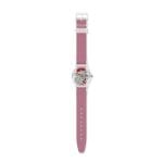 Swatch ge292 Clearly Red Striped Red Rubber Strap2