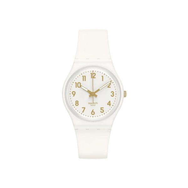 Swatch so28w106 White Bishop Rubber Strap